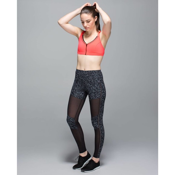 lululemon athletica Pants - Lululemon Hot To Trot Brushed Animal & Mesh Pant Leggings